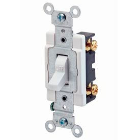 CS120-2W 20 Amp, 120/277 Volt, Single-Pole, Grounding, Side Wired, White