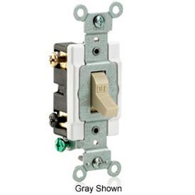 15 Amp, 120/277V, Double-Pole Grounding Switch - White