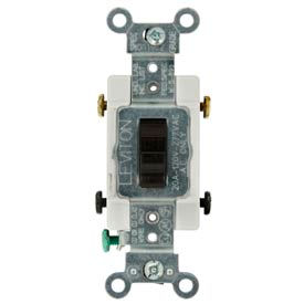 20A, 120/277V, Double-Pole Toggle Switch, Brown