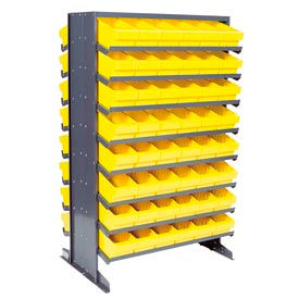Double Sided Rack 24"x36"x60" with 96 Yellow Euro Drawers