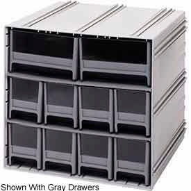 Interlocking Storage Cabinet - 11-3/4"Wx11-3/8"Dx11"H - 10 Ivory Drawers