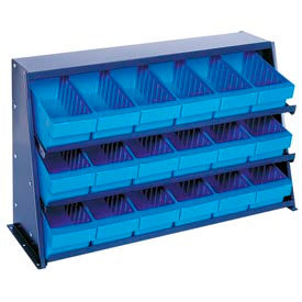 Bench rack 12"x36"x21" with 18 Blue Euro Drawers