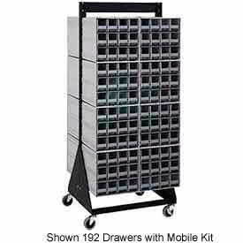 70"H Double Sided Floor Stand with 144 Gray Drawer Interlocking Storage Cabinet