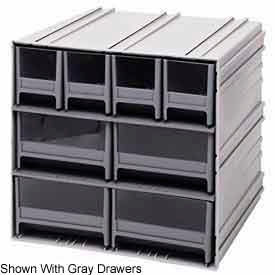 Interlocking Storage Cabinet - 11-3/4"Wx11-3/8"Dx11"H - 8 Red Drawers