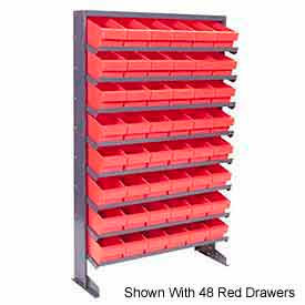 Single Sided Rack 12"x36"x60" with 72 Blue Euro Drawers