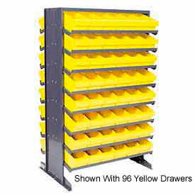 Double Sided Rack 24"x36"x60" with 144 Red Euro Drawers
