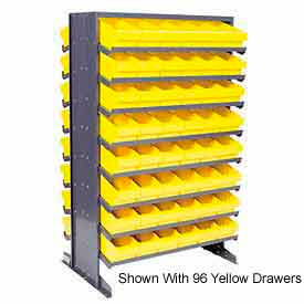 Double Sided Rack 24"x36"x60" with 88 Blue Euro Drawers