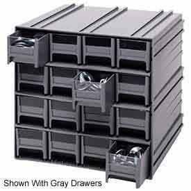 Interlocking Storage Cabinet - 16 Blue Drawers - 11-3/4"W x 11-3/8"D x 11"H