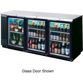 Solid Door Back Bar Refrigerator 23" Base - 72"W - 27