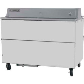 School Milk Cooler, Dual Access, Forced-Air, 58"W, White