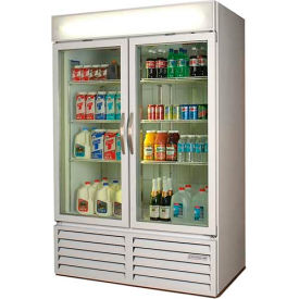Two Door Glass Door Merchandiser Refrigerator, 52"W