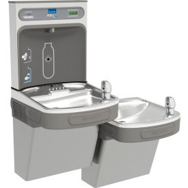 Elkay LZSTL8WSVRLK Water Refilling Station, Wall Mount, Bi-Level, Light Gray