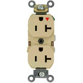 20A, 125V, Duplex Receptacle, Isolated Ground, Ivory