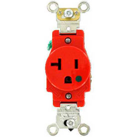 20a, 125v, Single Receptacle, Red