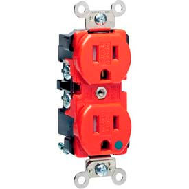 15a, 125v, Duplex Receptacle, Tamper-Resistant, Red