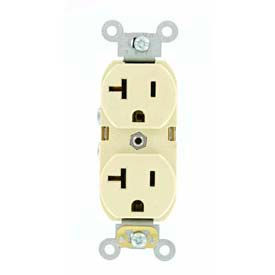 Duplex Receptacle, Straight Blade, Contractor Pack, Lt Almond