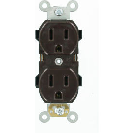 15A, 125V, Duplex Receptacle, Brown