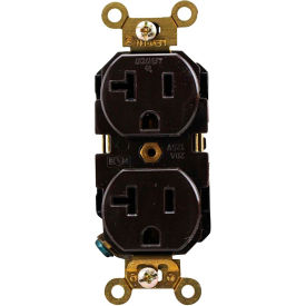 20a, 125v, Duplex Receptacle, Self Grounding, Brown