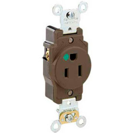 15a, 125v, Single Receptacle, Brown