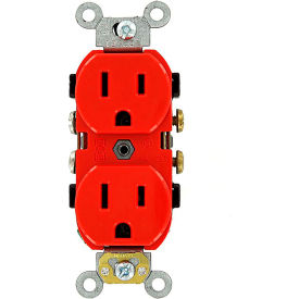 15A, 125V, Duplex Receptacle, Red