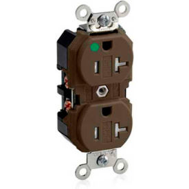 20A, 125V, Duplex Receptacle, Self Grounding, Brown