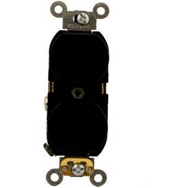Duplex Receptacle, Straight Blade, Black