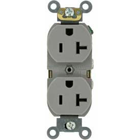 Duplex Receptacle, Straight Blade, Gray
