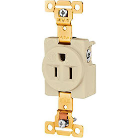 15A, 125V, Single Receptacle, Ivory