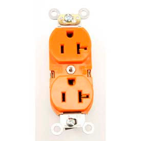 20a, 125v, Duplex Receptacle, Isolated Ground, Orange