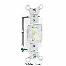 20a, 120/277v, Single-Pole Ac Quiet Switch, Grounding, Lt Almond