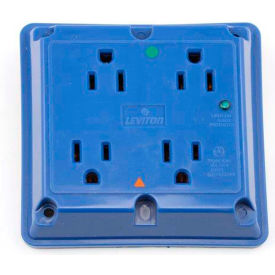 4-In-1 Receptacle, Straight Blade, Hospital Grade, Blue