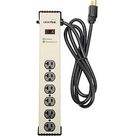 Heavy Duty Surge Protected Power Strip, 6 Outlets, 20A, 900 Joules, 6' Cord