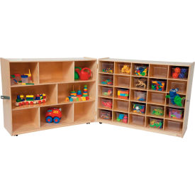 Tray and Shelf Fold Storage with 25 Clear Trays