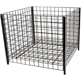 36" Square Grid Dump Bin - Semi-Gloss Black