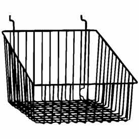 12"W X 12"D X 8"H Sloped Front Basket - Semi-Gloss Epoxy Chrome