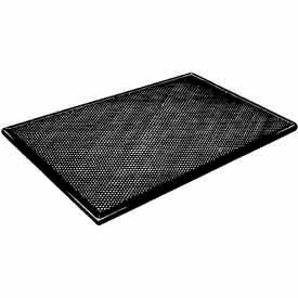 Straight Shelf W/ Bullnose - 15"W X 23"D - Glossy Black