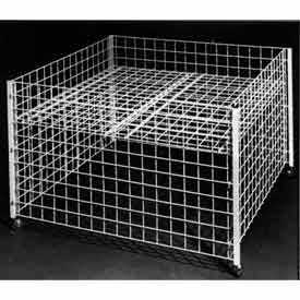 48" Square Grid Dump Bin - Semi-Gloss Black