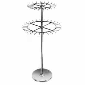 2-Tier Revolving Belt Rack - Chrome