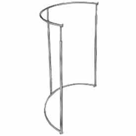 43" dia Half-Round Garment Rack - Chrome