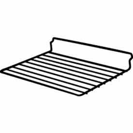 12" X 8" Straight Shelf - Semi-Gloss Black