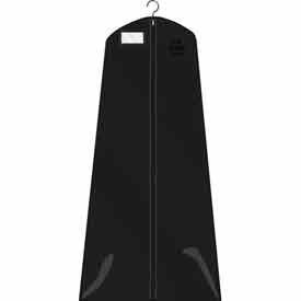 24"/36" X 72", 3 Gauge Vinyl Taffeta with Hanging Pocket and Center Zipper - Black