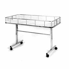 Folding Dump Table 47"L x 23-1/2"W x 31"H - Semi-Gloss Black