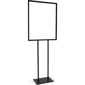 22" x 28" Bulletin Sign Holder w/ Flat Base - Matte Black