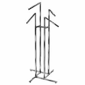 4-Way w/ Slant Arms - Square Tubing - Chrome