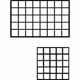 16"L X 10"W Grid Cubbies - Black