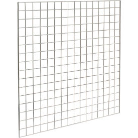4'W X 4'H - Wire Grid Wall Panel - Chrome