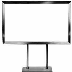 11"W X 7"H Sign Holder W/ (2) 4" Stems And Flat Base - Chrome
