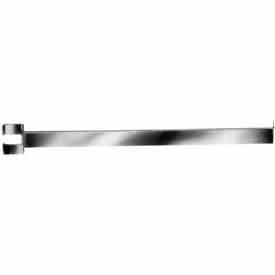22" Twist-On Straight Arm For Rectangular Tubing Garment Rack - Chrome