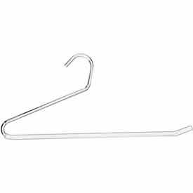 15" Deluxe L Style Slack Hanger with White Vinyl Sleeve - Chrome