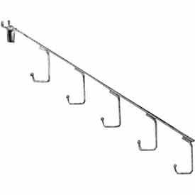 5 Hook Pegboard Waterfall - Chrome